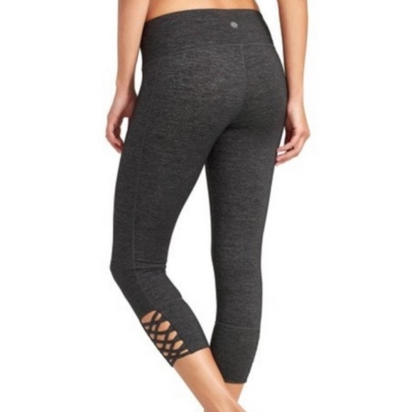 11: ATHLETA Mind Over Mat Capri Leggings | Charcoal | Size- S - Picture 4 of 13
